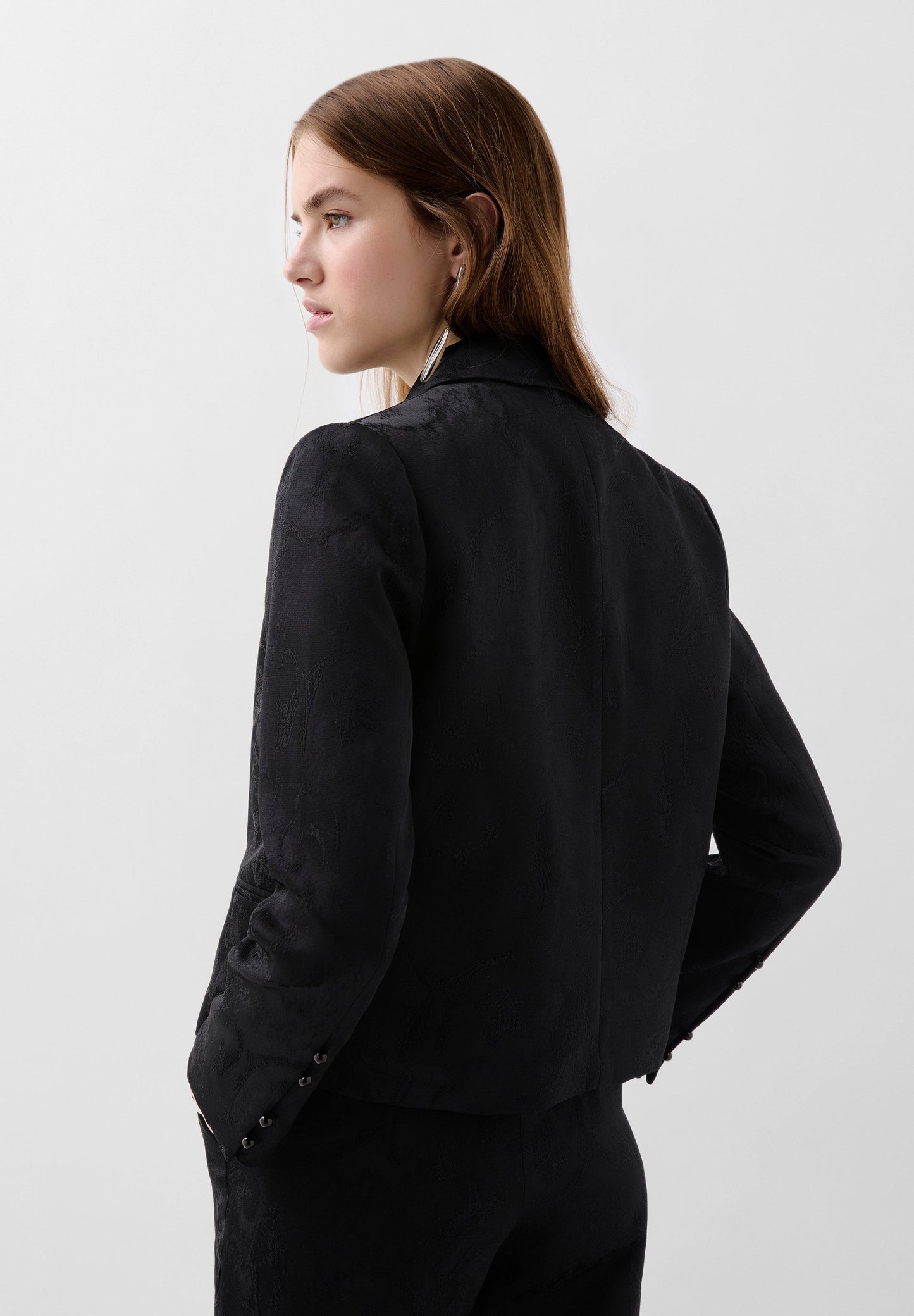 CROPPED JACQUARD BLAZER