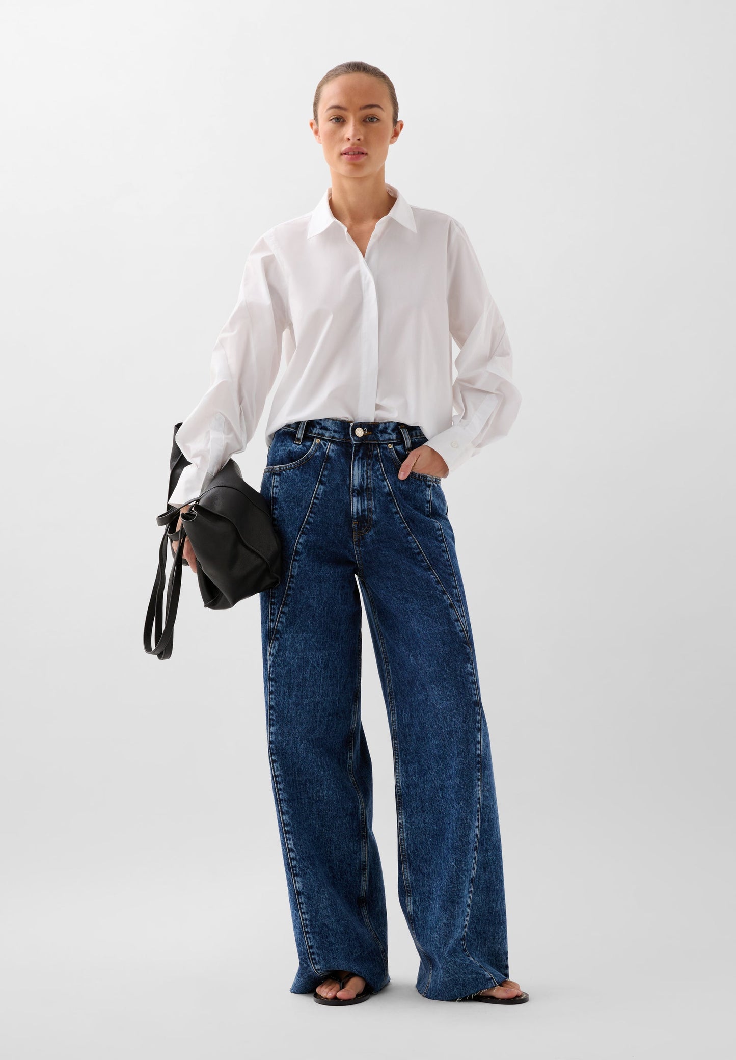 SHIRT WITH PLEATED DETAILS