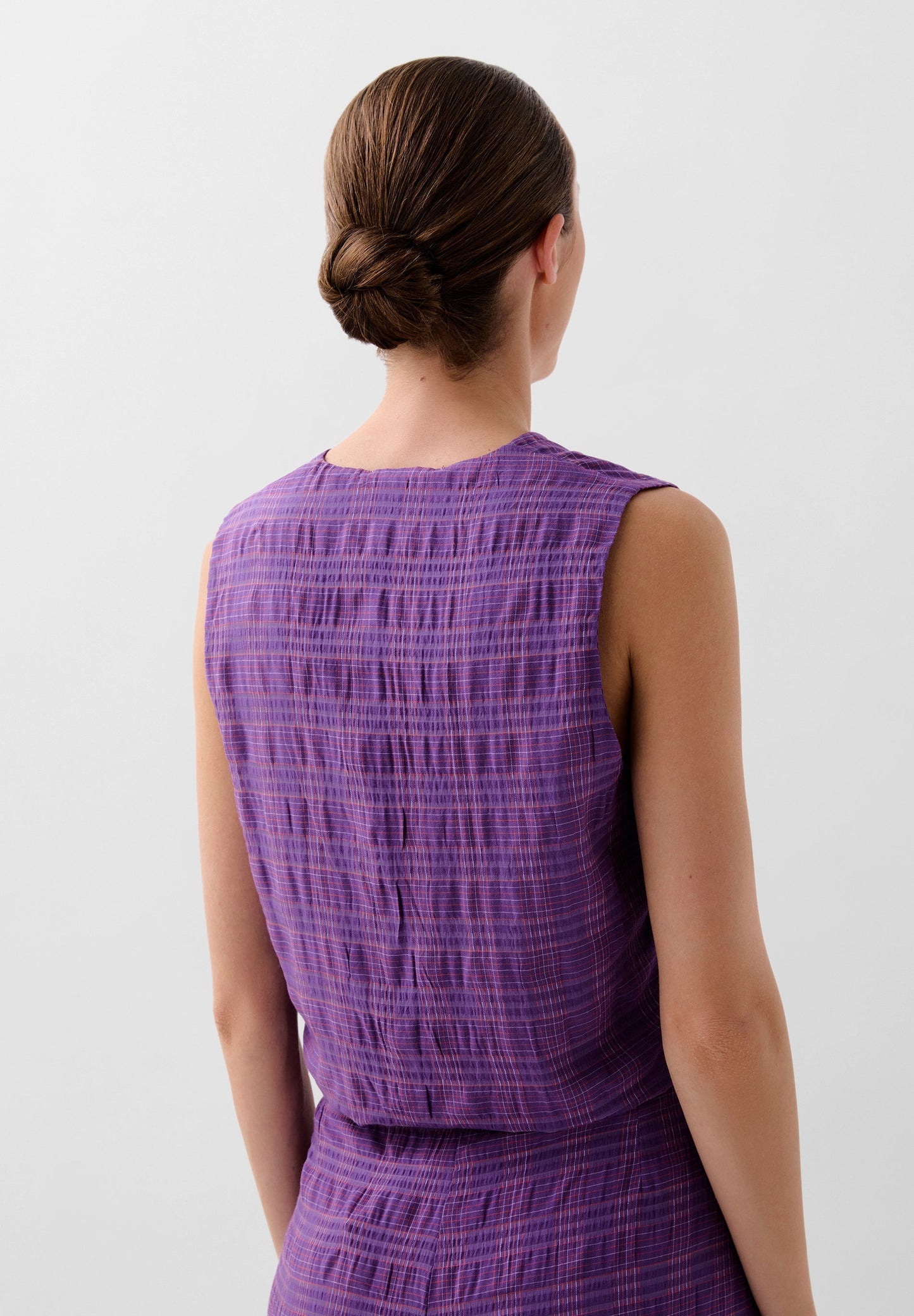 STRIPED WAISTCOAT WITH EMBROIDERED DETAILS