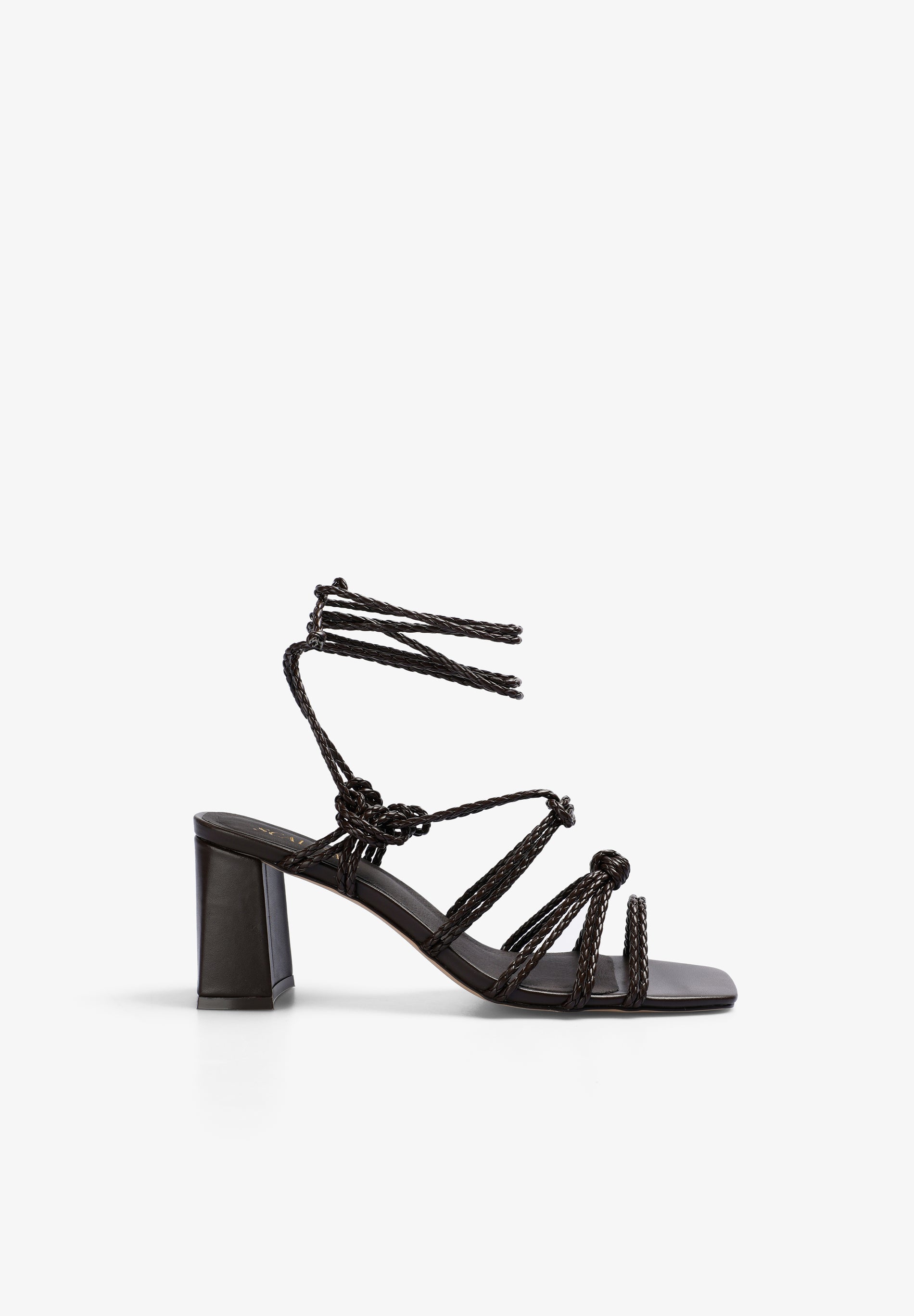 LEATHER HIGH HEEL SANDALS