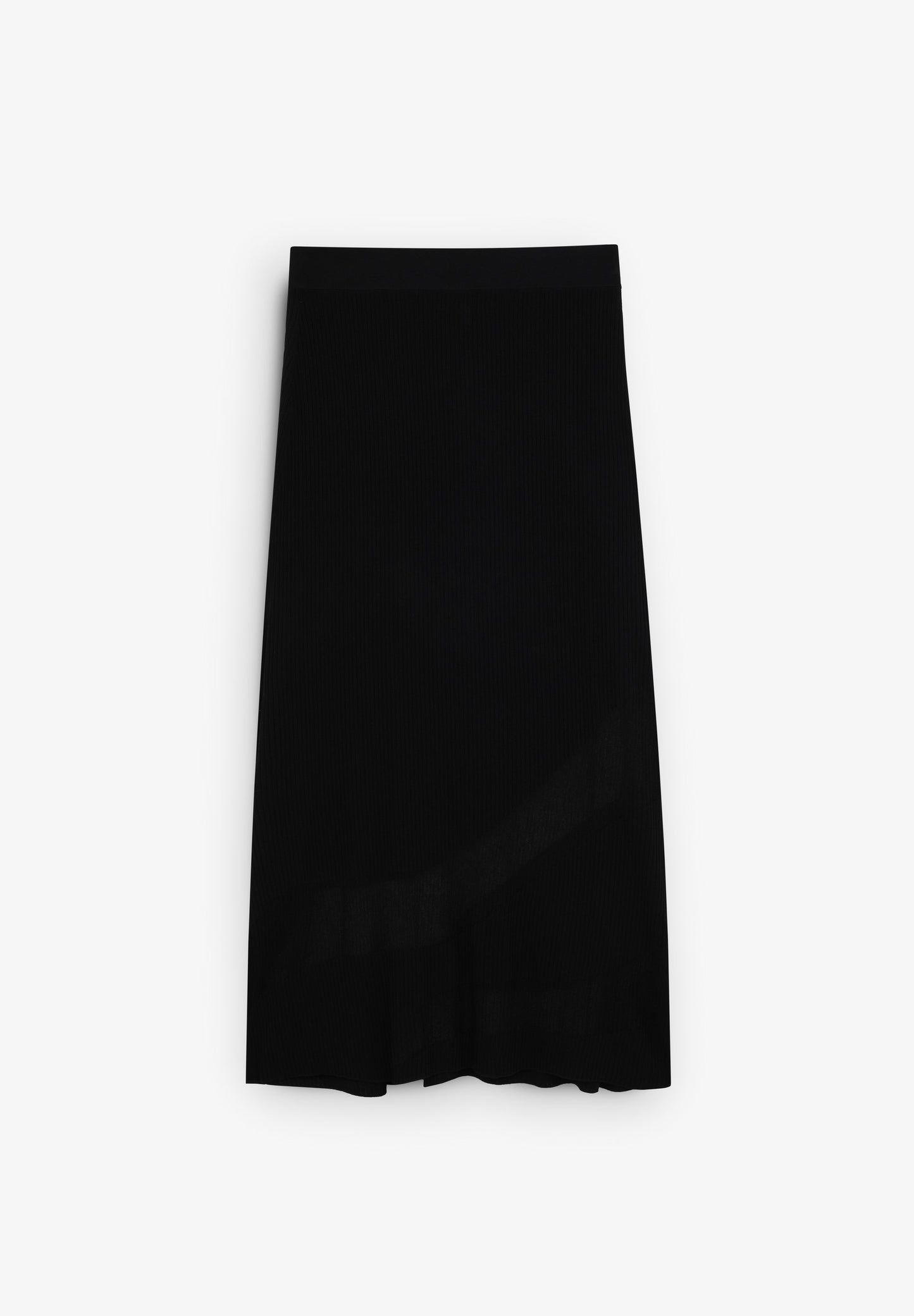 KNIT MIDI SKIRT WITH TRANSPARENT DETAILS