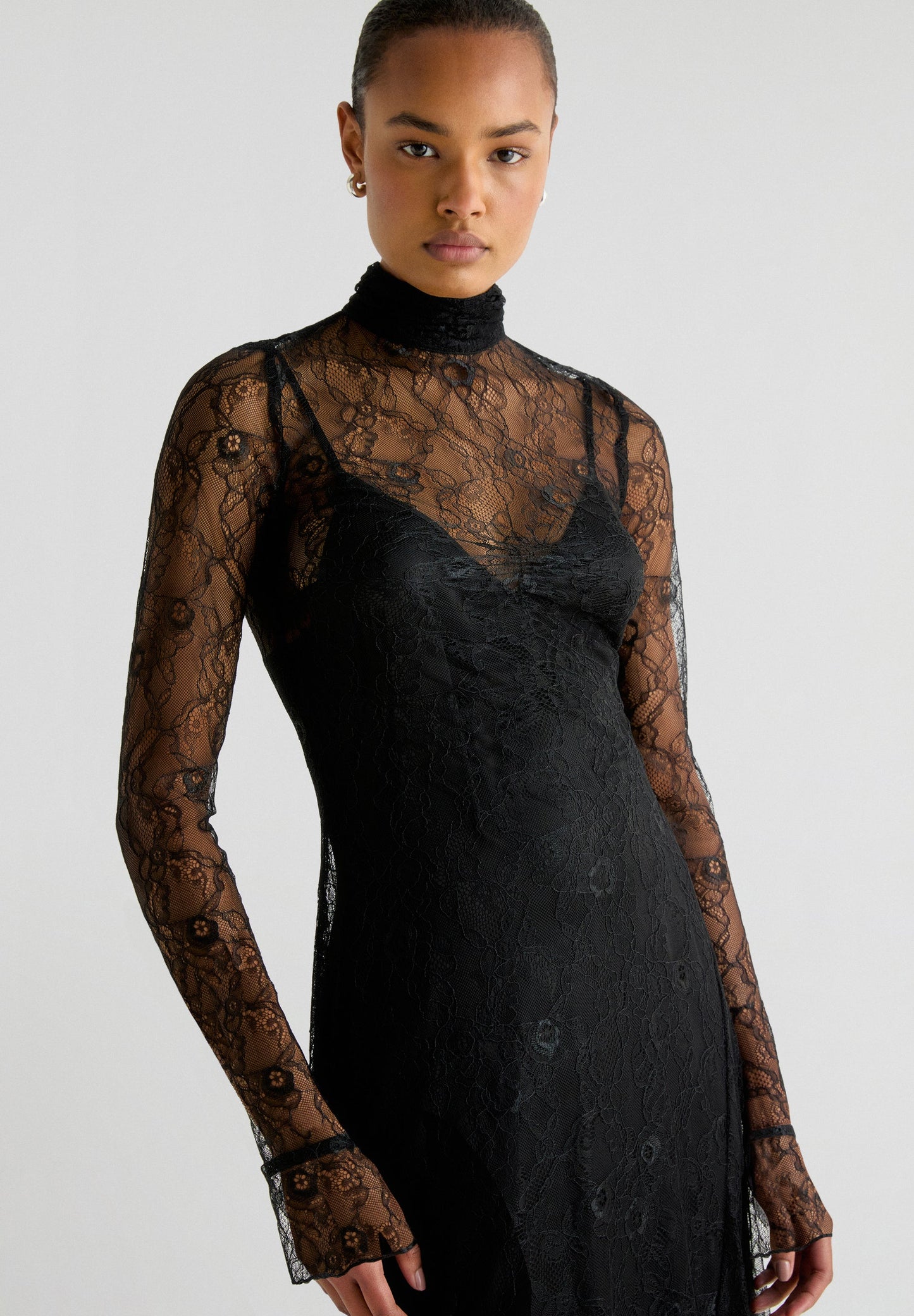 LACE MIDI DRESS