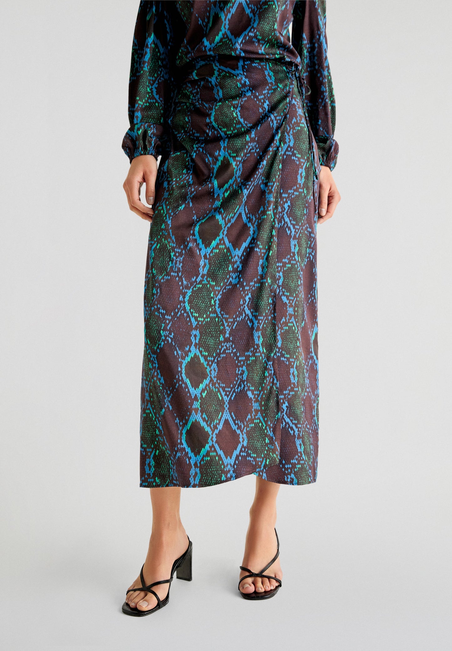 ANIMAL PRINT MIDI SARONG SKIRT