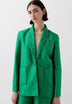 BLAZER WITH SHOULDER PADS AND SCALLOPED DETAIL