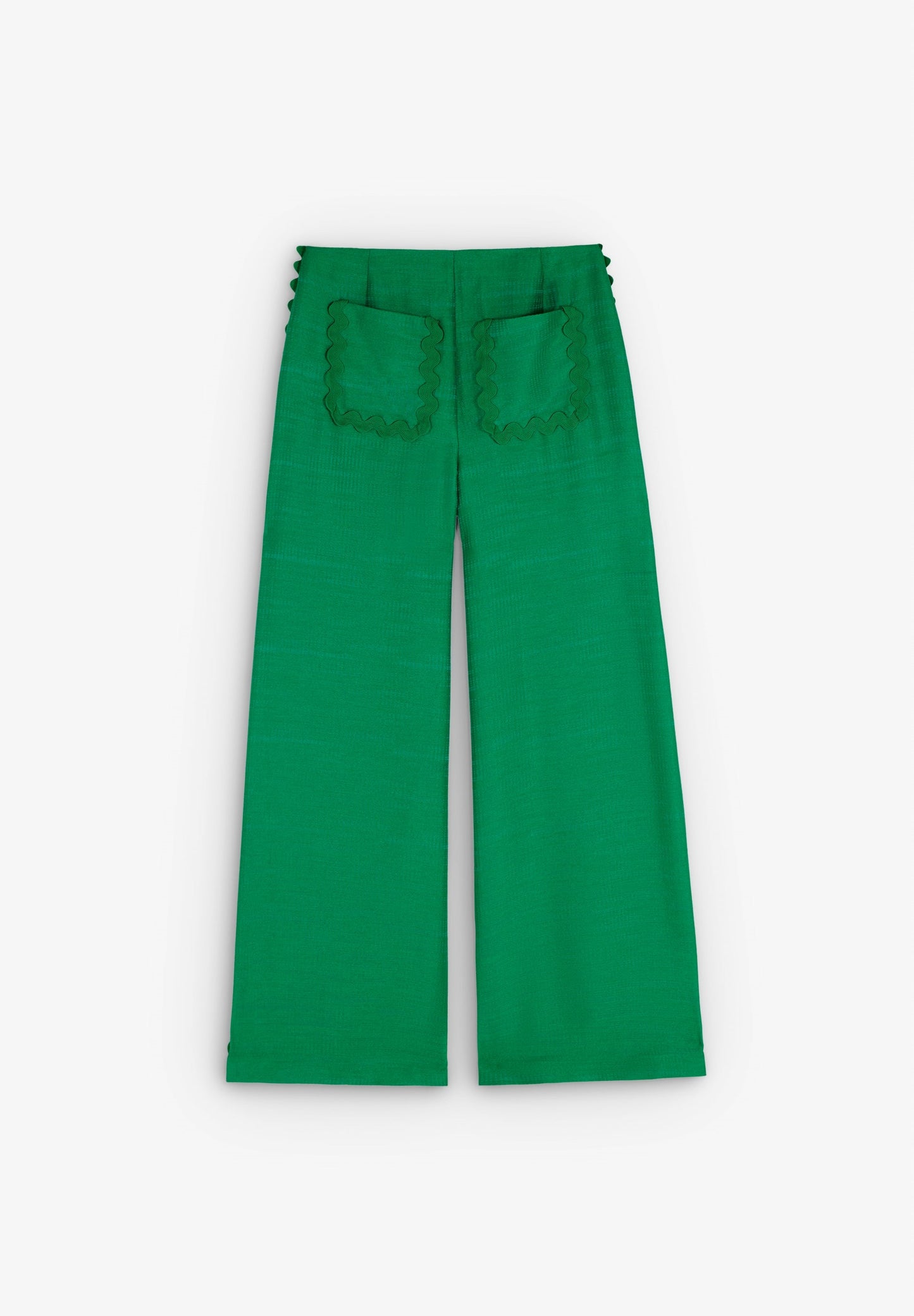 FULL LENGTH TROUSERS WITH SCALLOPED DETAIL