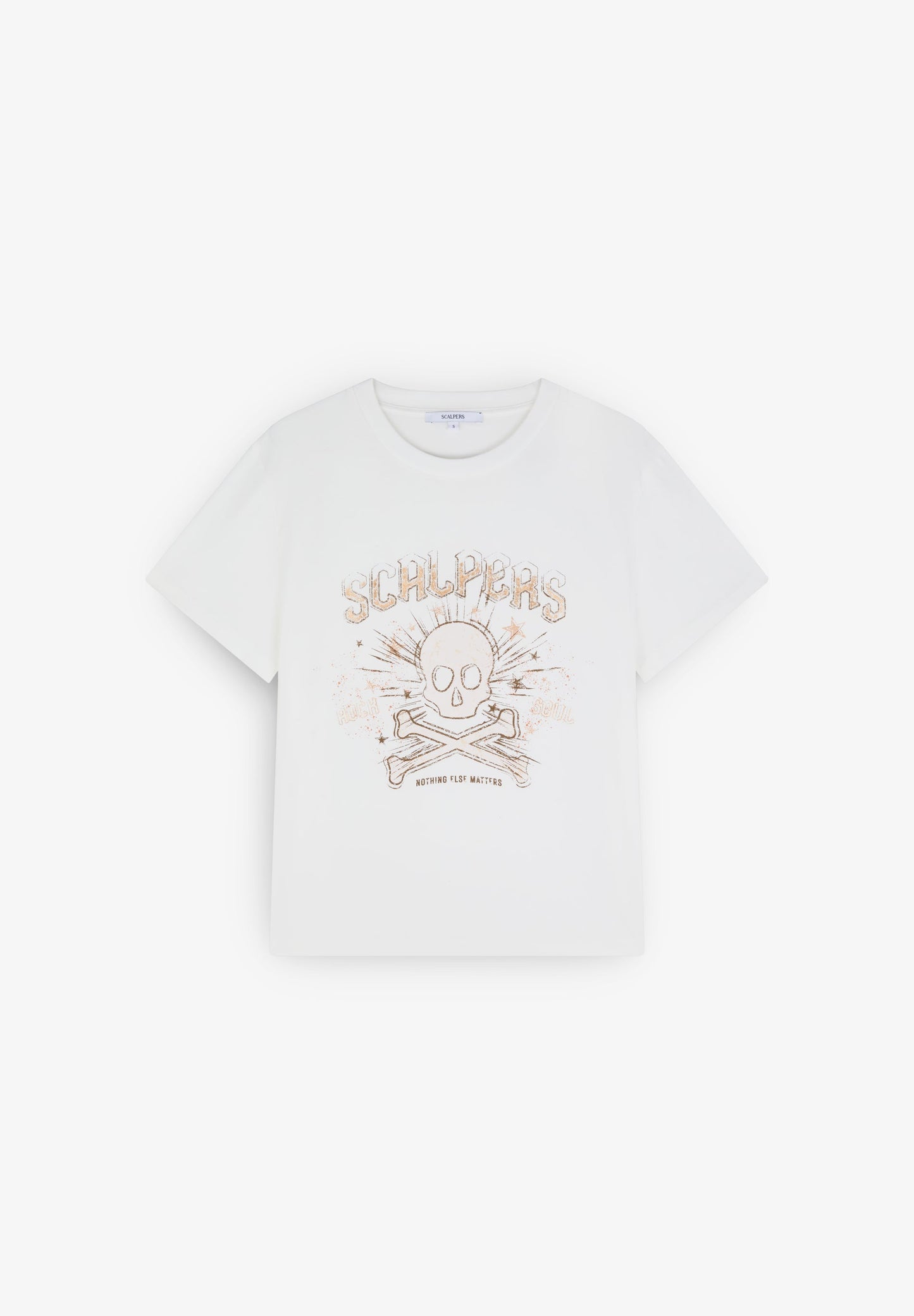 STAR AND SKULL PRINTED T-SHIRT