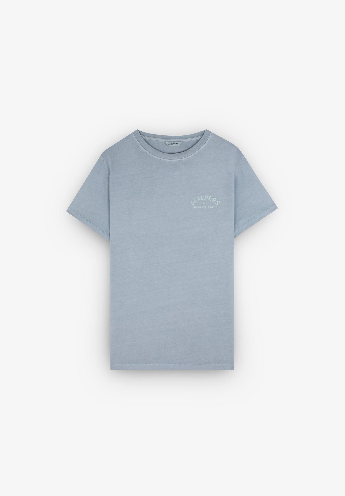 FADED T-SHIRT WITH TEXT PRINT