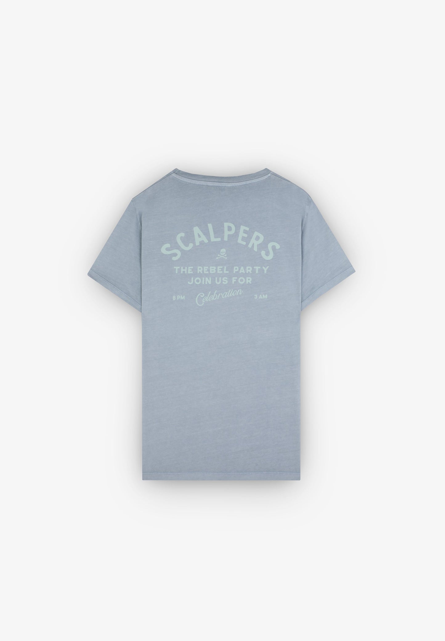 FADED T-SHIRT WITH TEXT PRINT