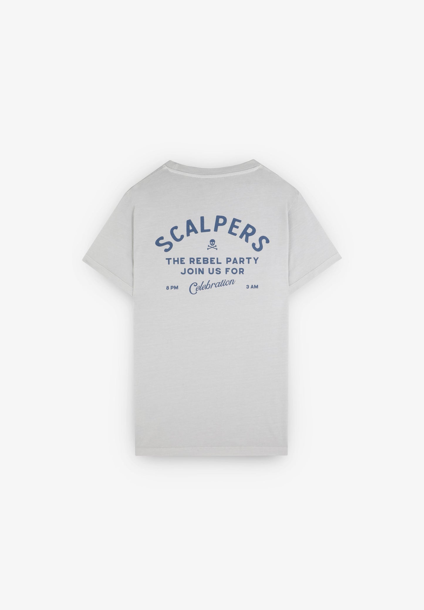 FADED T-SHIRT WITH TEXT PRINT
