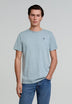 FADED T-SHIRT WITH EMBROIDERED SKULL