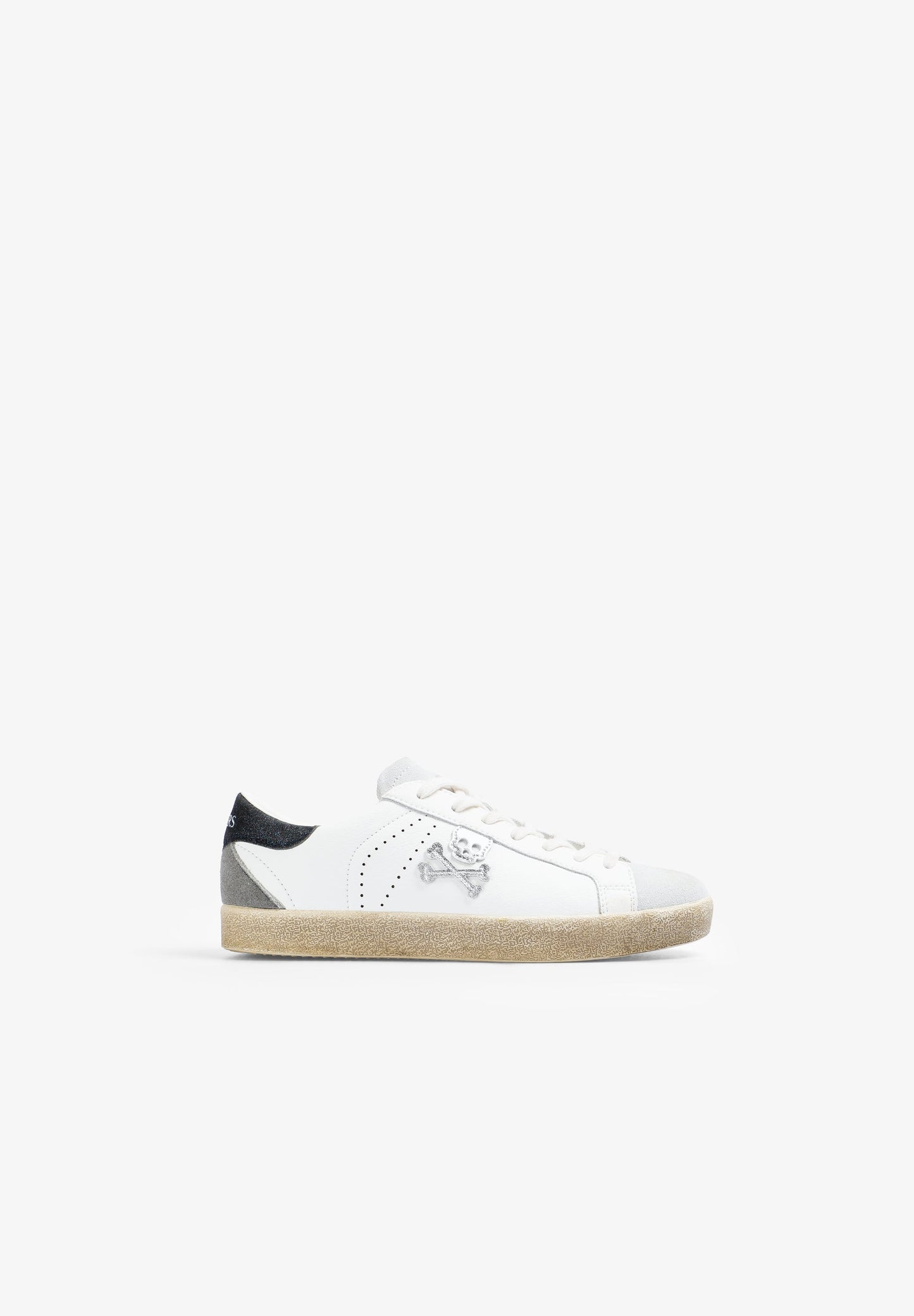 LOW-TOP GLITTER SKULL SNEAKERS