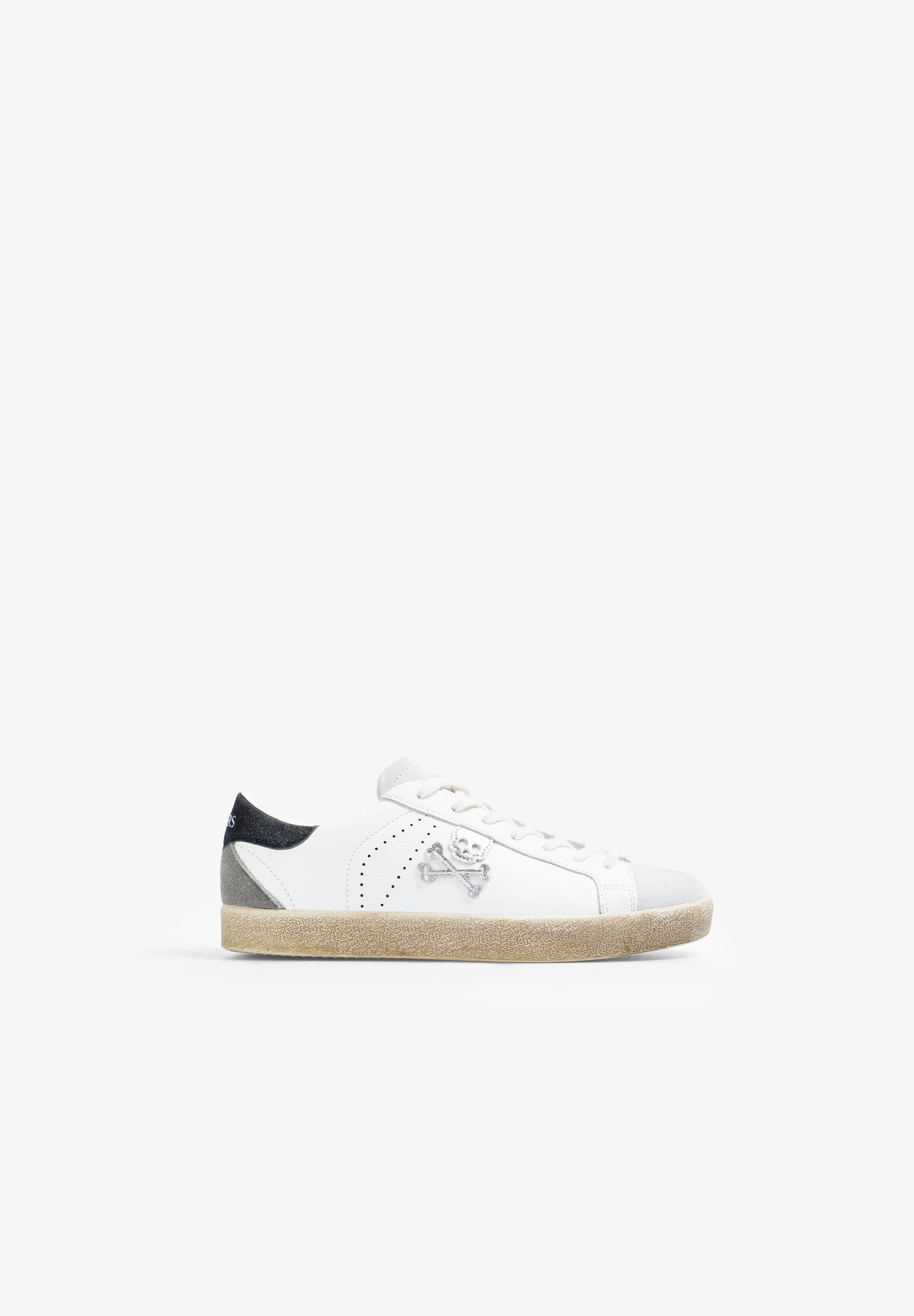 LOW-TOP GLITTER SKULL SNEAKERS