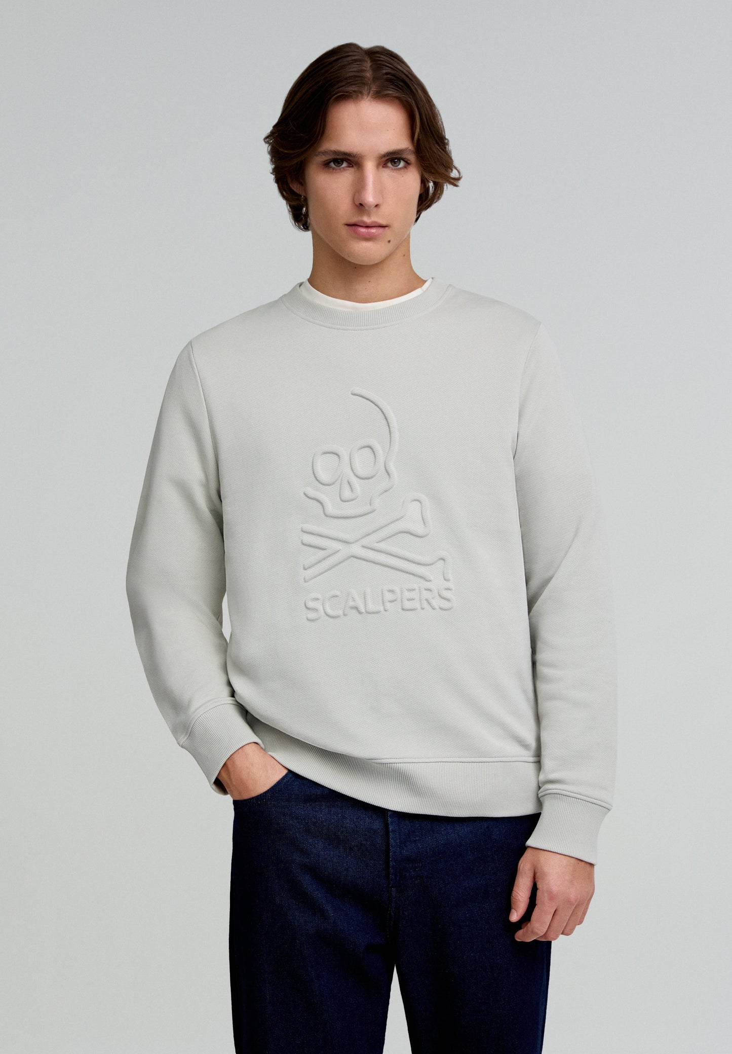 SWEATSHIRT WITH RAISED LOGO