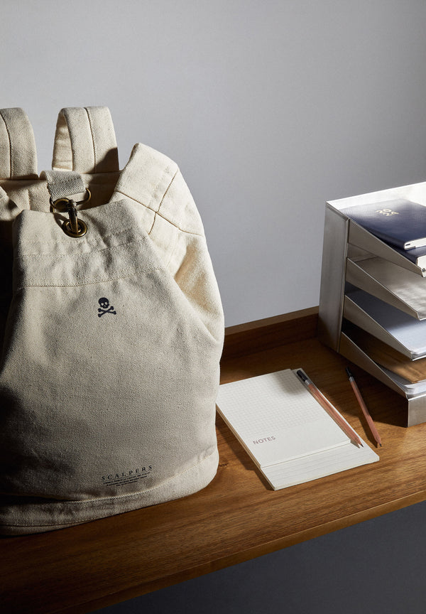 BUCKET STYLE CANVAS BACKPACK