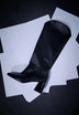 KNEE-HIGH LEATHER HIGH-HEELED BOOTS