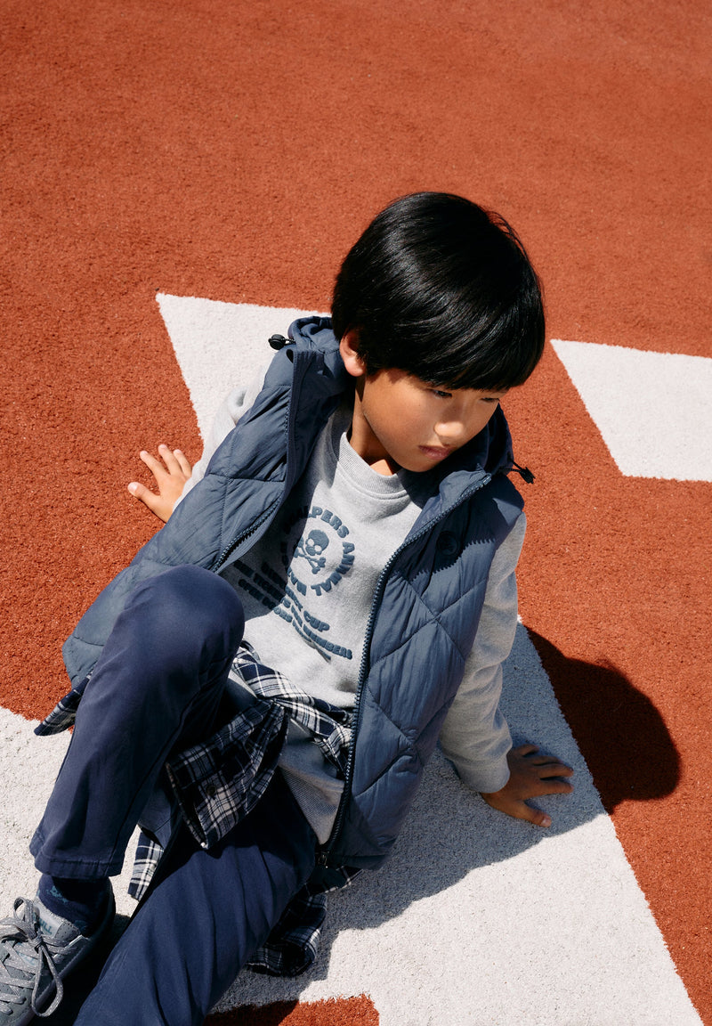 PUFF SWEATSHIRT WITH FRONT PRINT