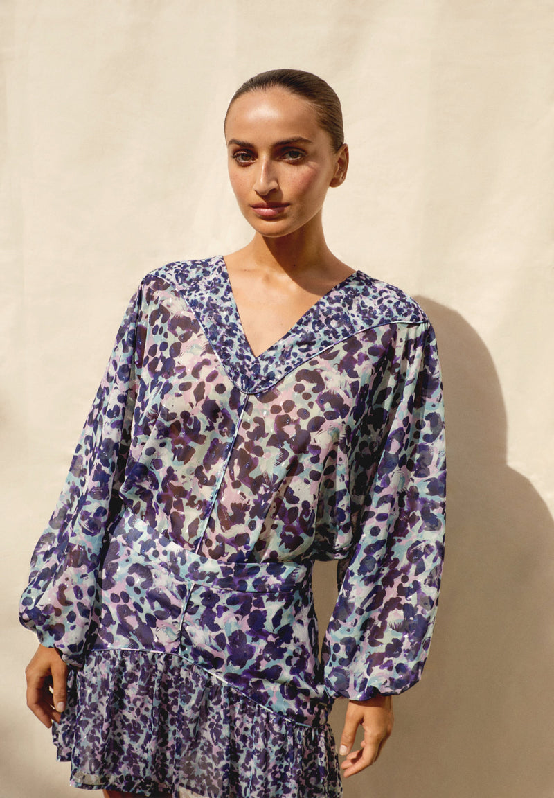 ANIMAL PRINT BLOUSE