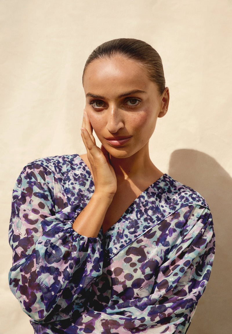 ANIMAL PRINT BLOUSE