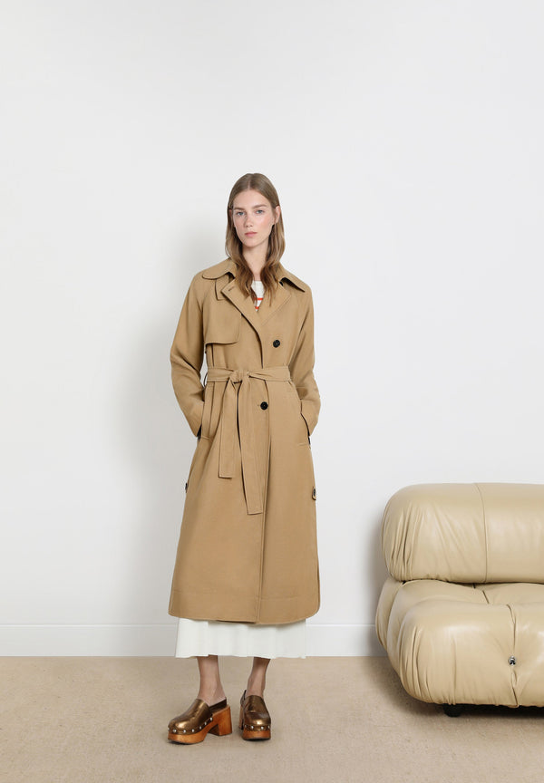 TRENCH COAT WITH SIDE VENT DETAIL