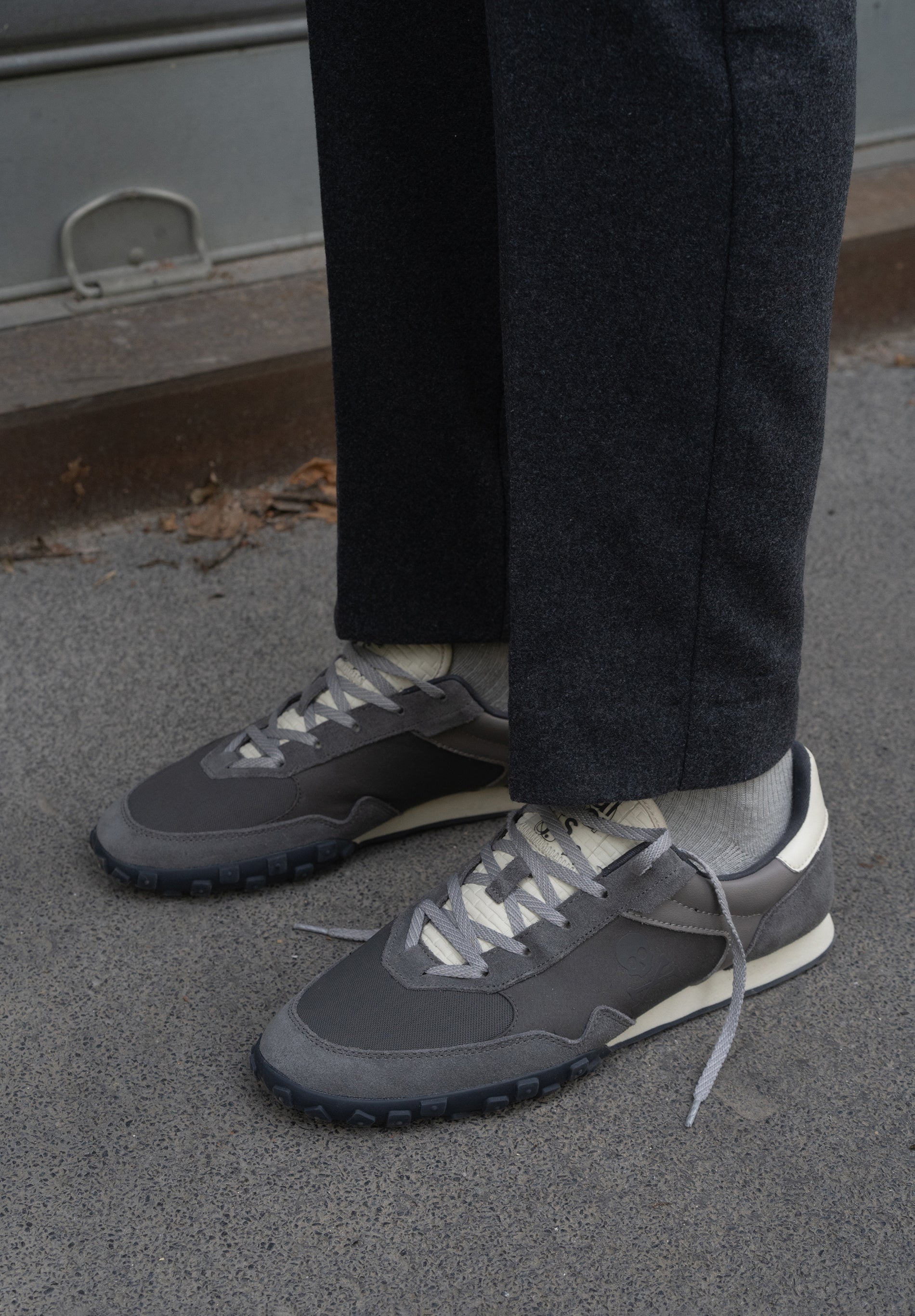 SKULL SNEAKERS WITH TRACK SOLE