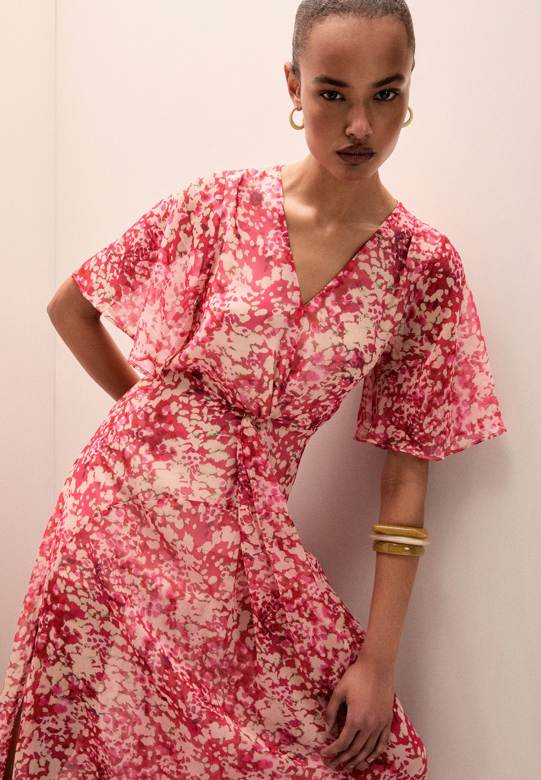 FLOWING PRINTED DRESS