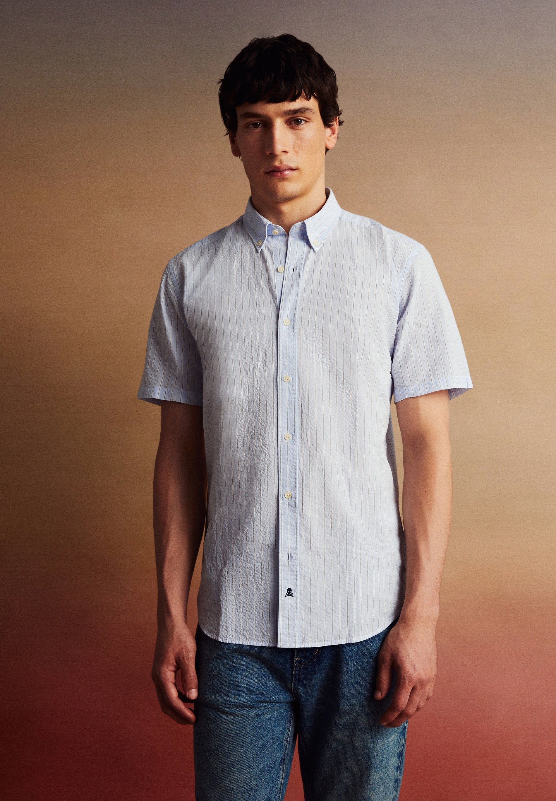 SHORT SLEEVE SEERSUCKER SHIRT